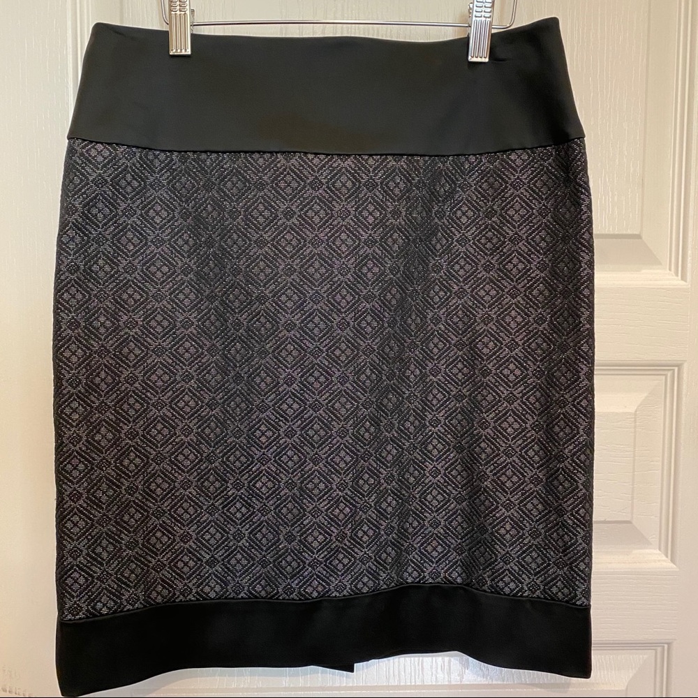 Antonio Melani Black Silver Felicia Skirt